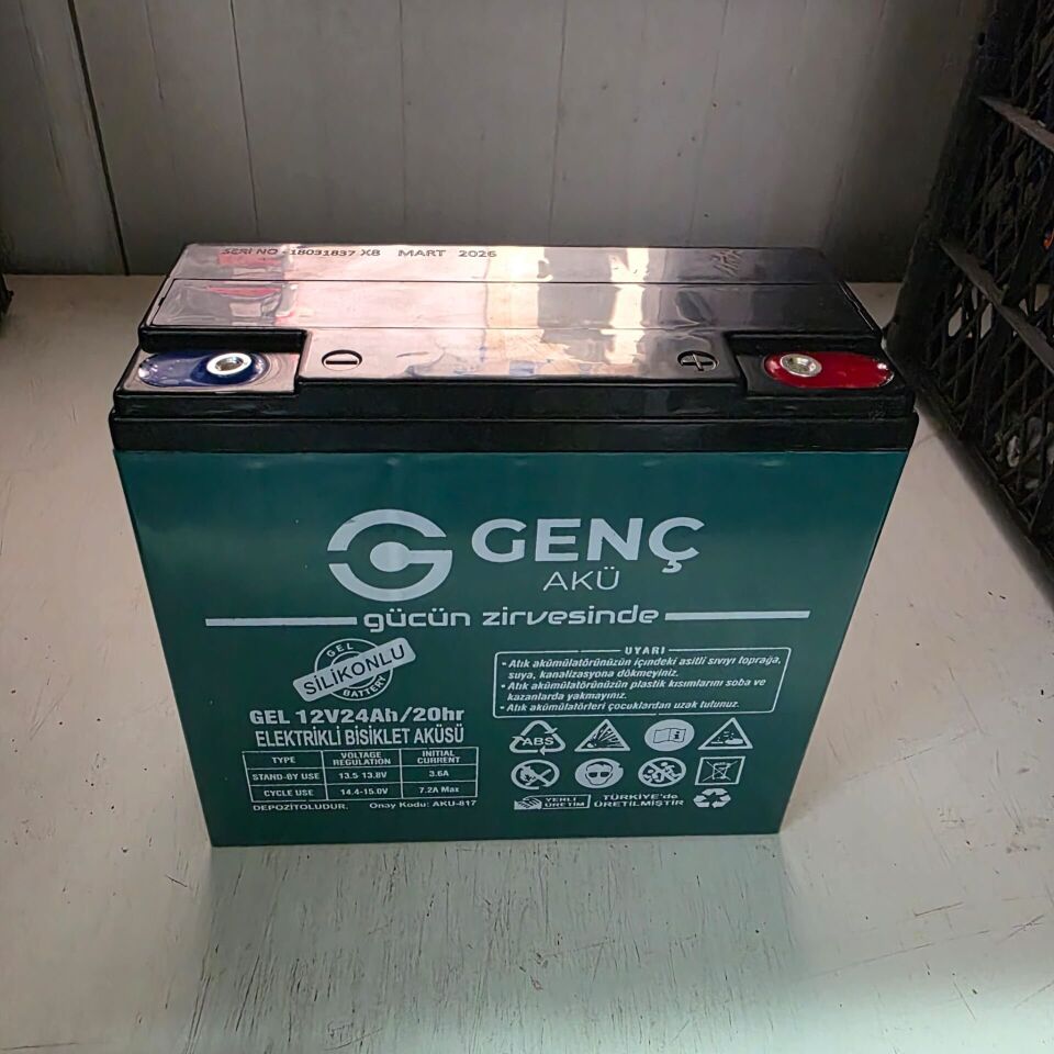 AKÜ 12V 24AH ELEKTRİKLİ BİSİKLET GENÇ