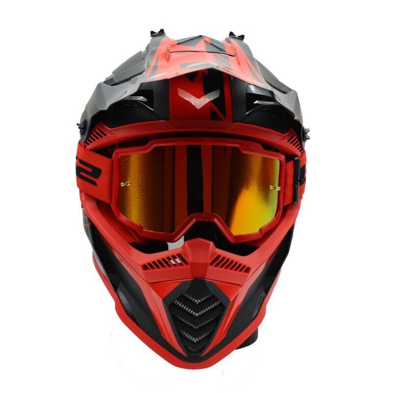 LS2 CHARGER GOGGLES MOTOKROS GÖZLÜK KIRMIZI İRİDYUM CAMLI ORJİNAL