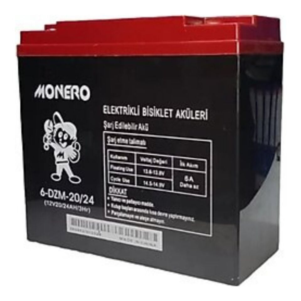 AKÜ 12V 24AH ELEKTRİKLİ BİSİKLET 6DZM 24 MONERO