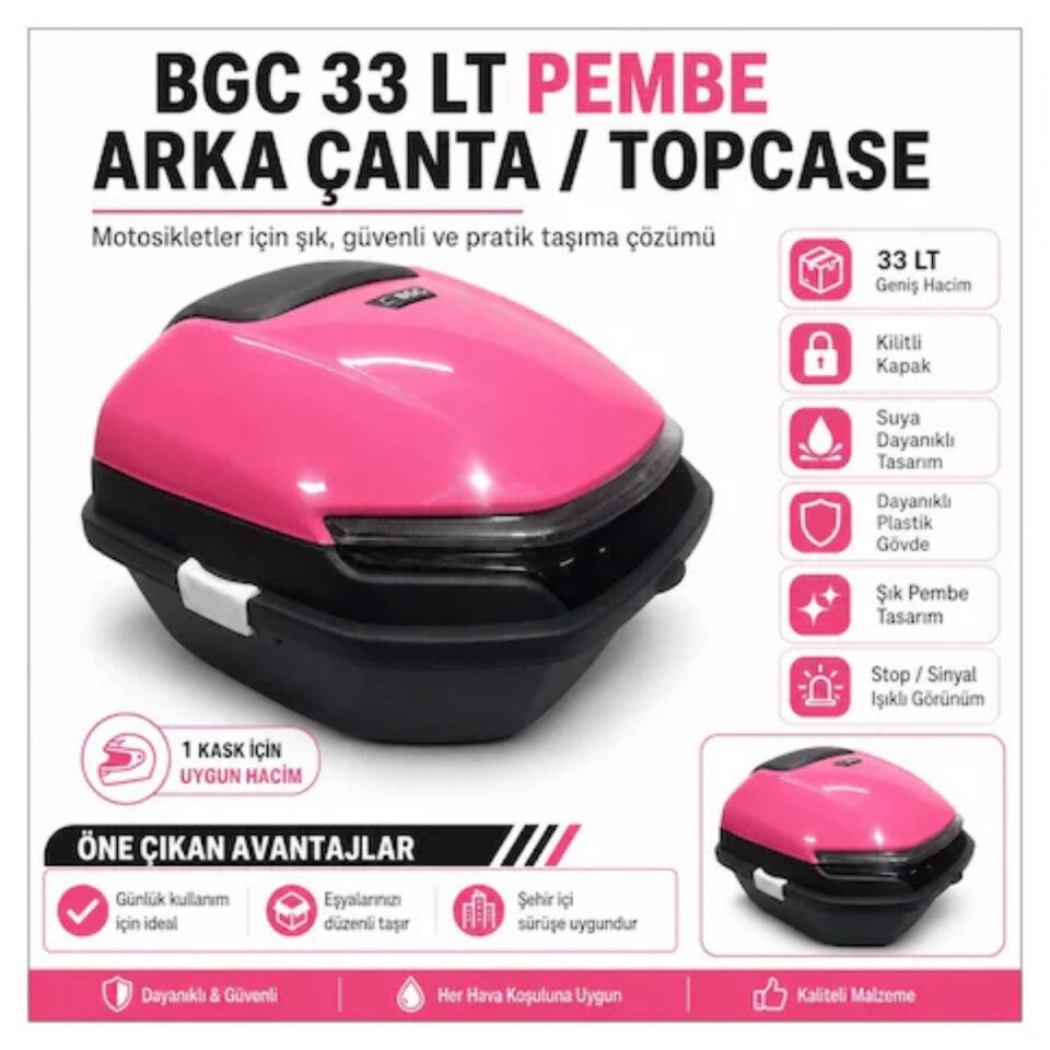 ARKA ÇANTA 33 LT BGC PEMBE