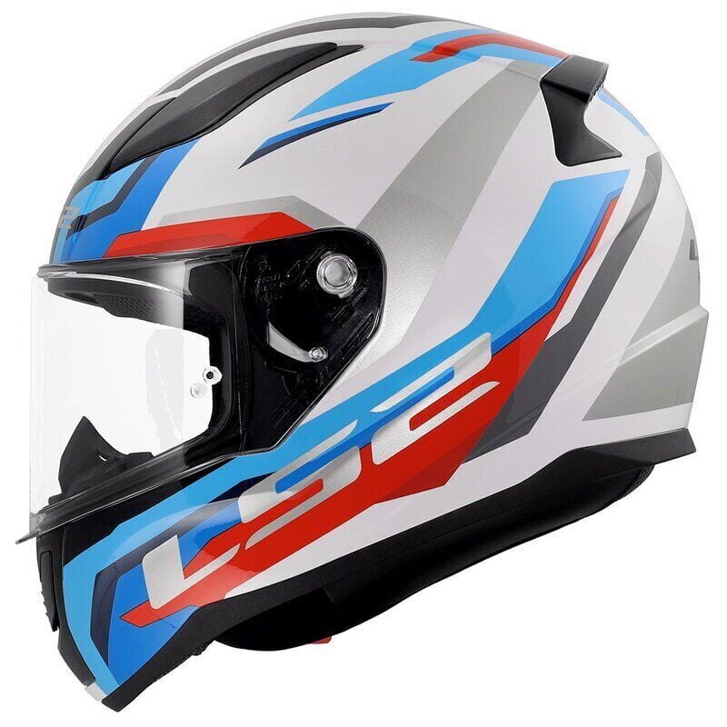 KAPALI KASK LS2 RAPID 2 HYPER BEYAZ MAVİ KIRMIZI ORJİNAL M