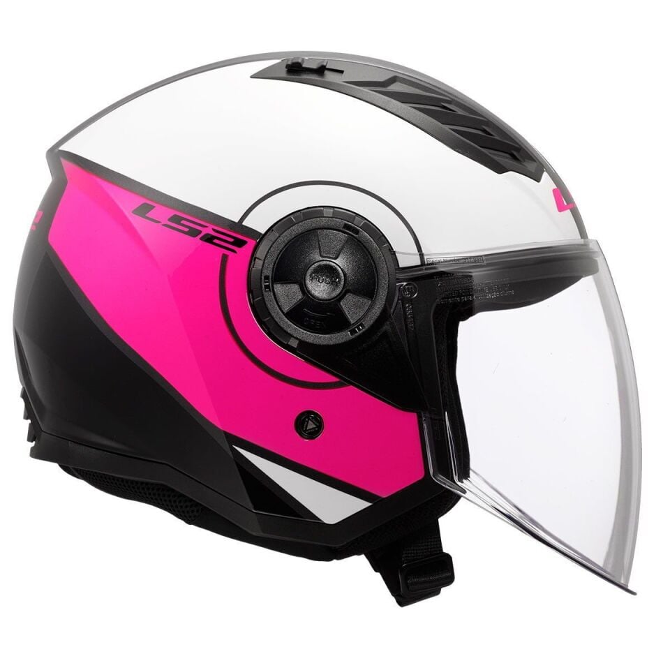 ÇENESİZ KASK LS2 AIRFLOW 2 BEYAZ PEMBE ORJİNAL S