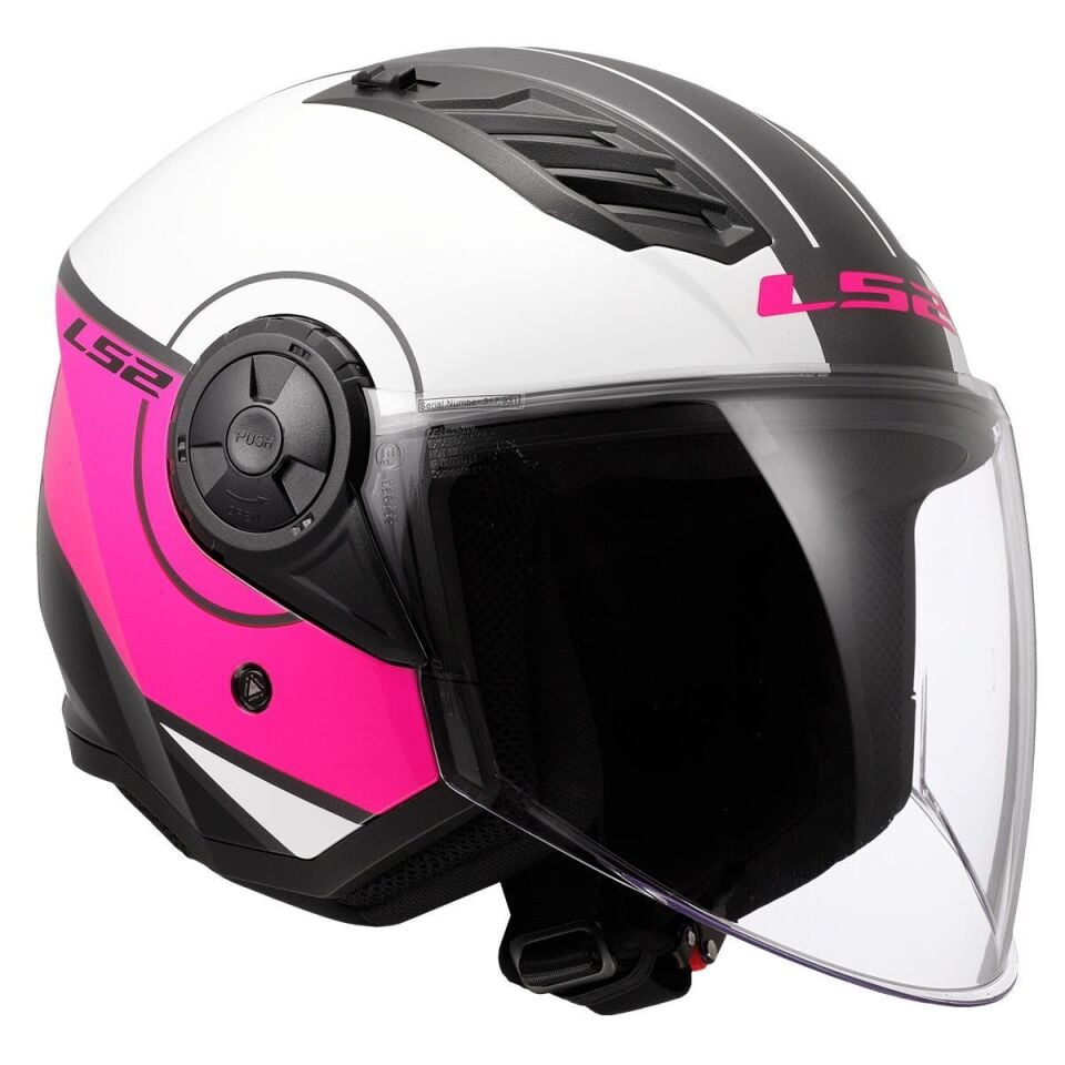 ÇENESİZ KASK LS2 AIRFLOW 2 BEYAZ PEMBE ORJİNAL S