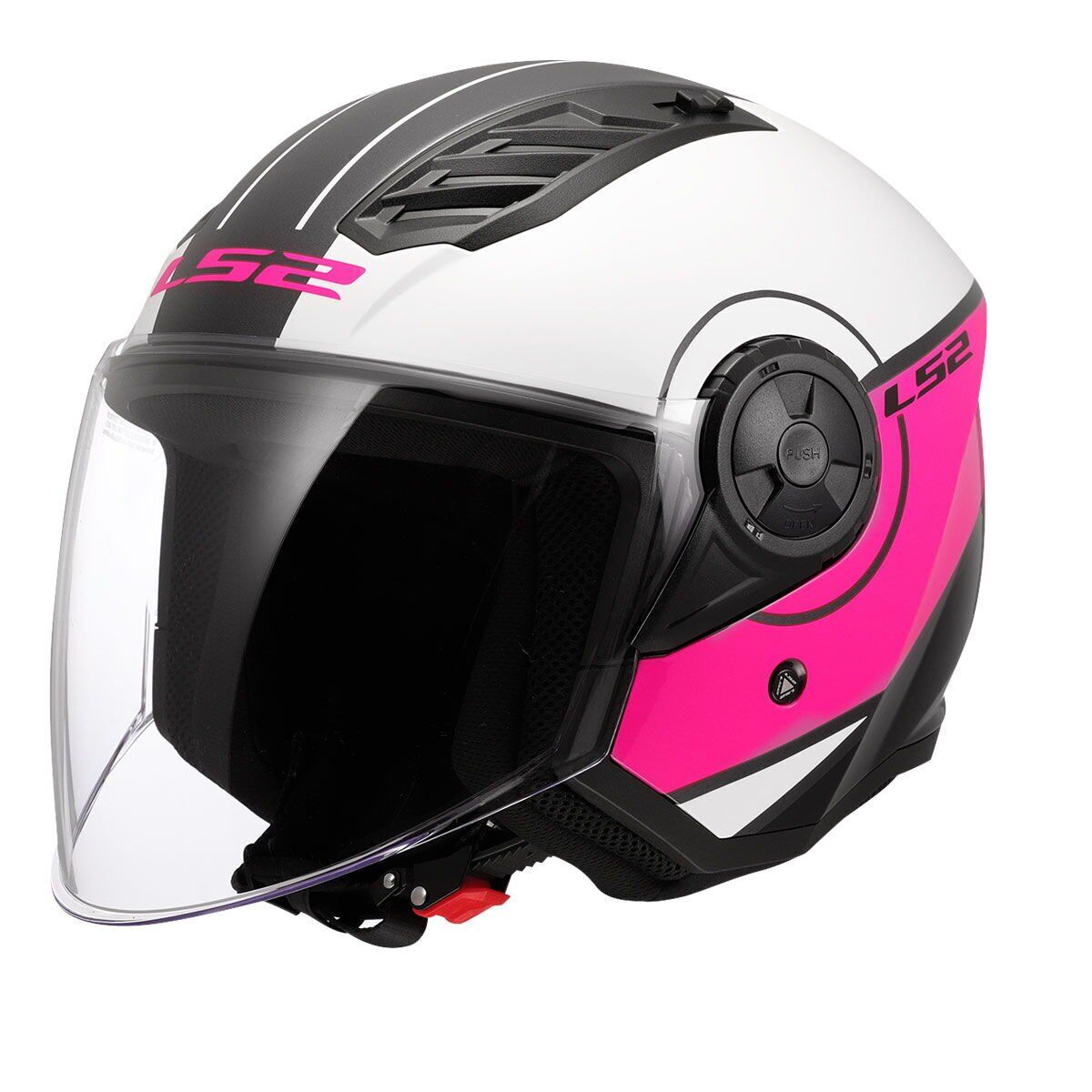 ÇENESİZ KASK LS2 AIRFLOW 2 BEYAZ PEMBE ORJİNAL M