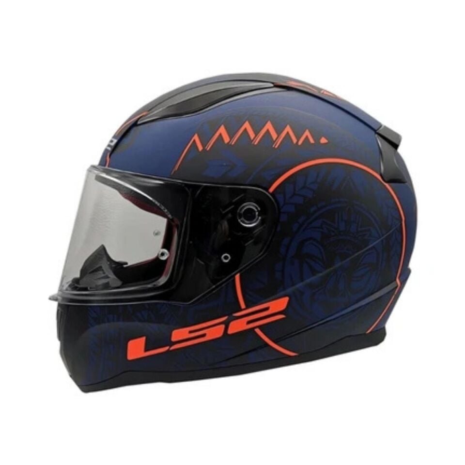 KAPALI KASK LS2 RAPID TAKAROA MAT MAVİ TURUNCU ORJİNAL L