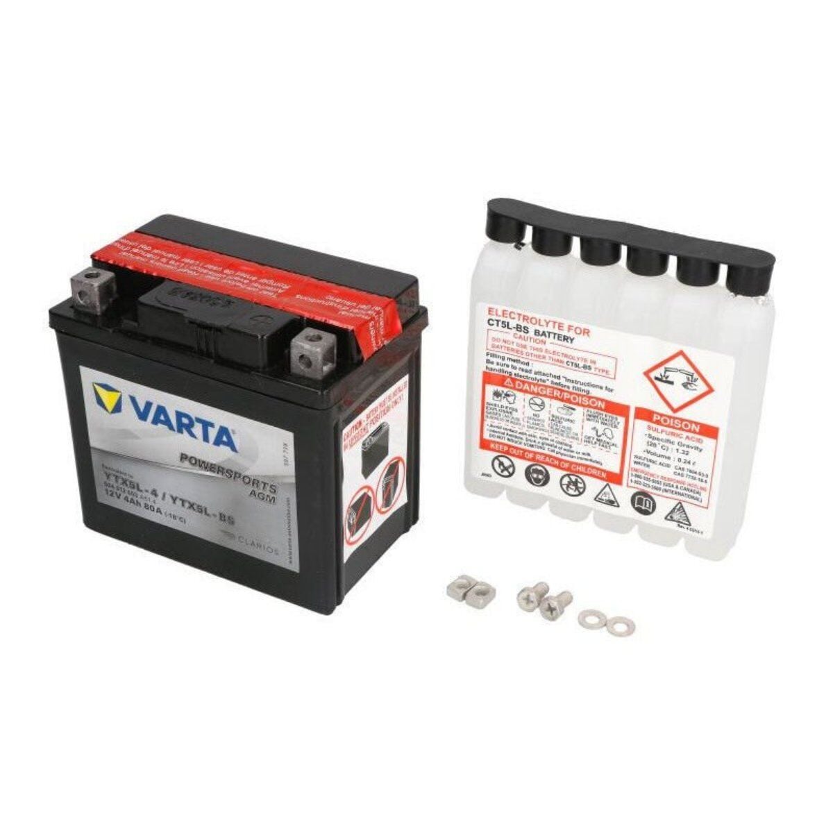 AKÜ 12V 4AH KISA YTX5L VARTA SULU