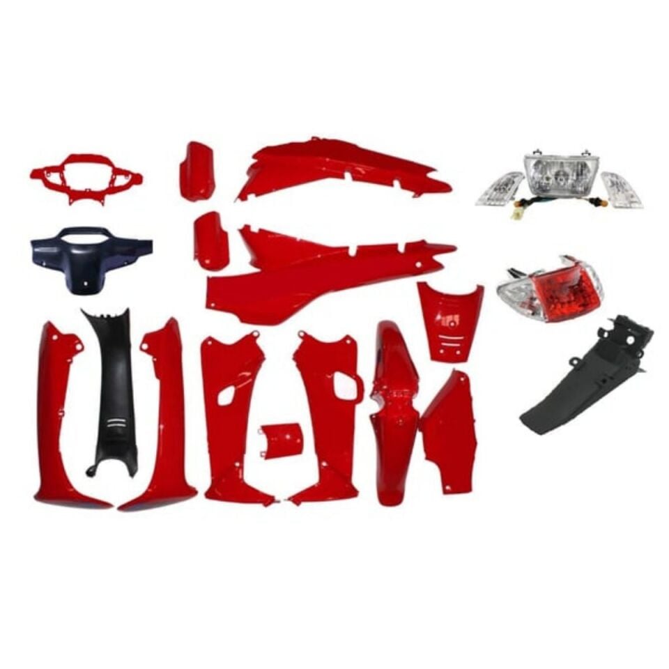 CUP BİSAN LİFAN GRENAJ SETİ KIRMIZI ARMASIZ ÖN FAR + ARKA STOP DAHİL