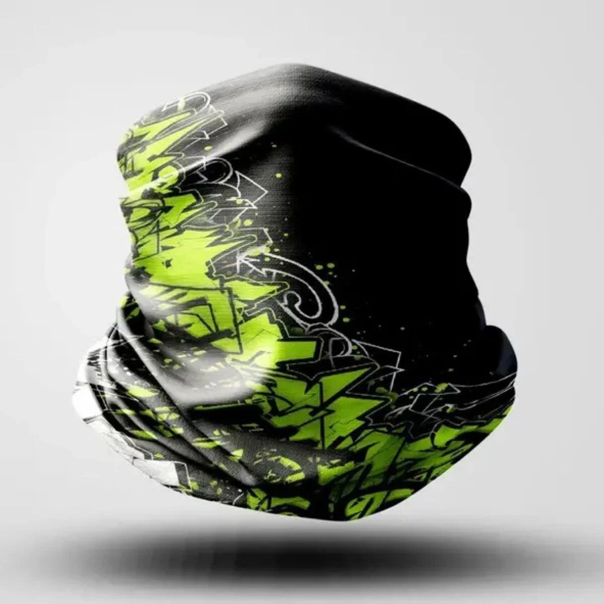 BANDANA BUFF DELTAMOTO SİYAH-NEON YEŞİL (ŞİMŞEKLİ)