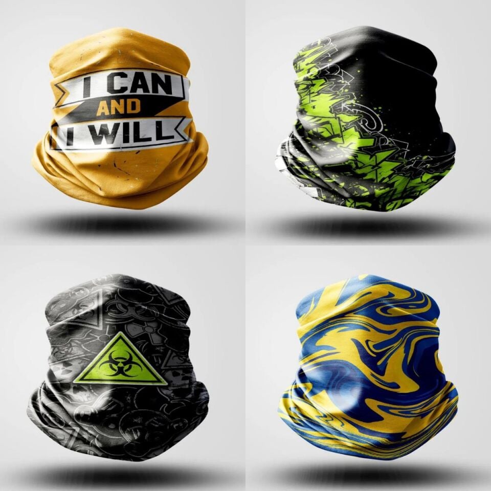 BANDANA BUFF DELTAMOTO SİYAH-YEŞİL (RADYOAKTİF)