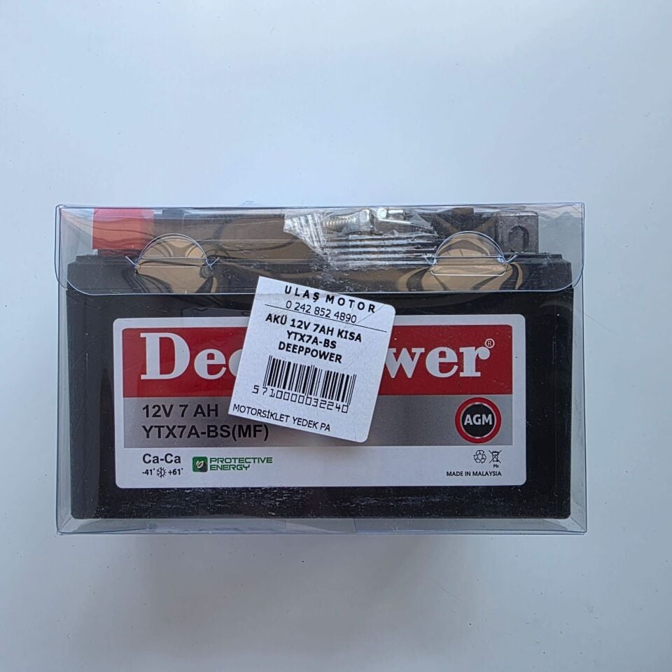AKÜ 12V 7AH KISA YTX7A-BS DEEPPOWER
