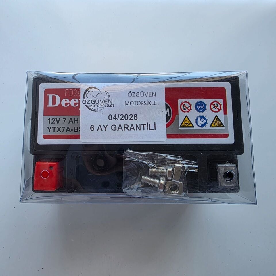 AKÜ 12V 7AH KISA YTX7A-BS DEEPPOWER