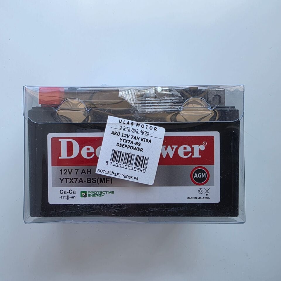 AKÜ 12V 7AH KISA YTX7A-BS DEEPPOWER