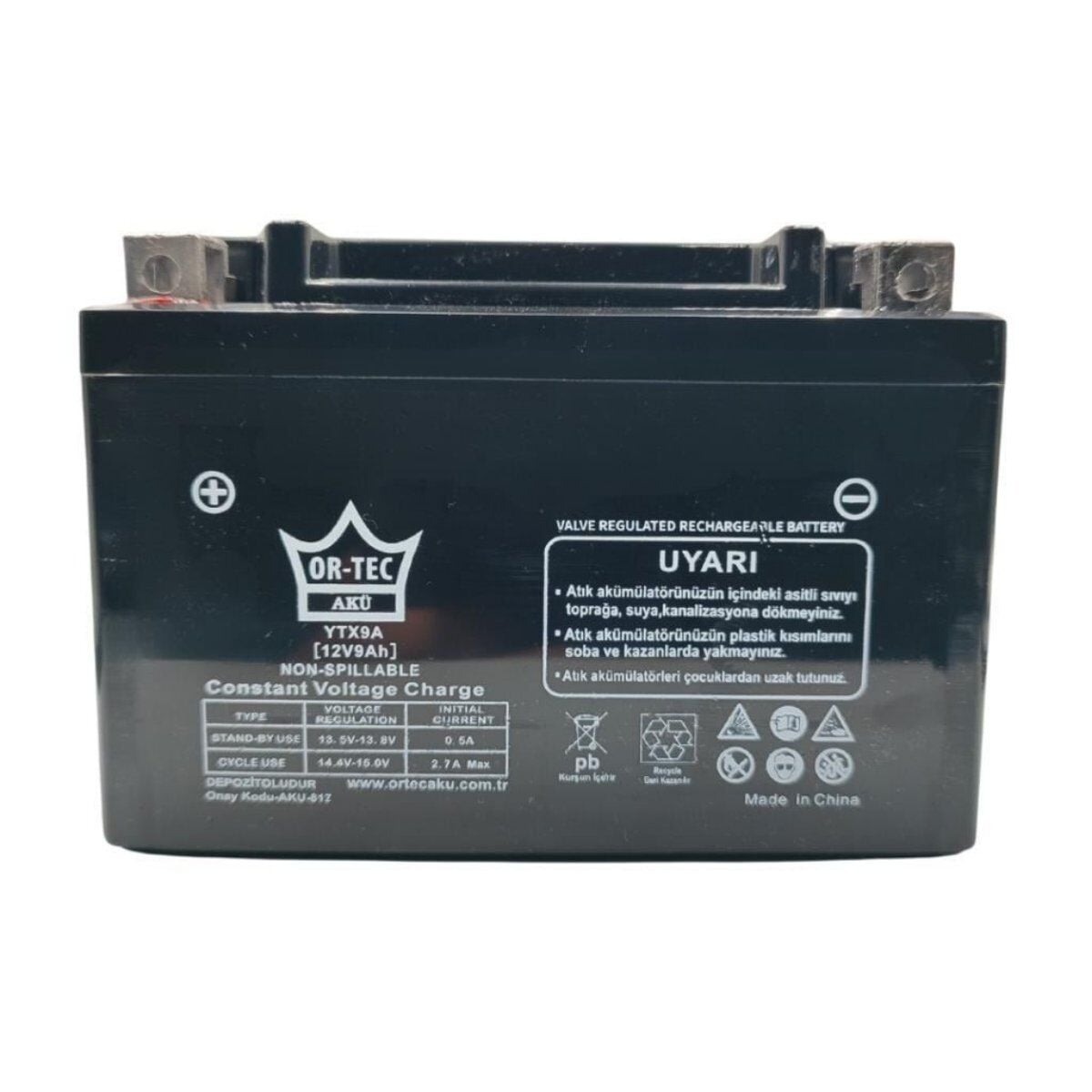 AKÜ 12V 9AH KISA YTX9 ORTEC