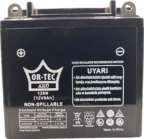 AKÜ 12V 9 AH DİK ORTEC
