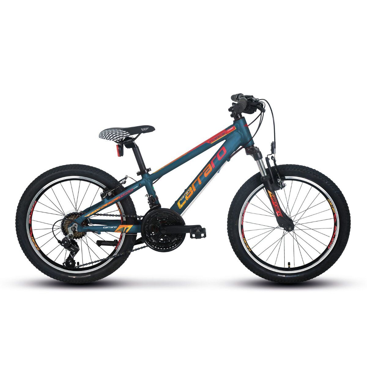 CARRARO 20 JANT FORCE 200 BİSİKLET 21V VB MAT PETROL-KIRMIZI-TURUNCU