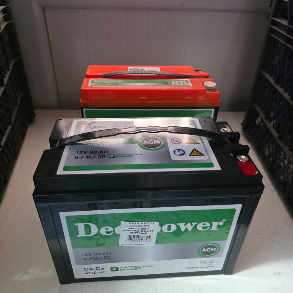 AKÜ 12V 80AH ELEKTRİKLİ BİSİKLET DEEPPOWER