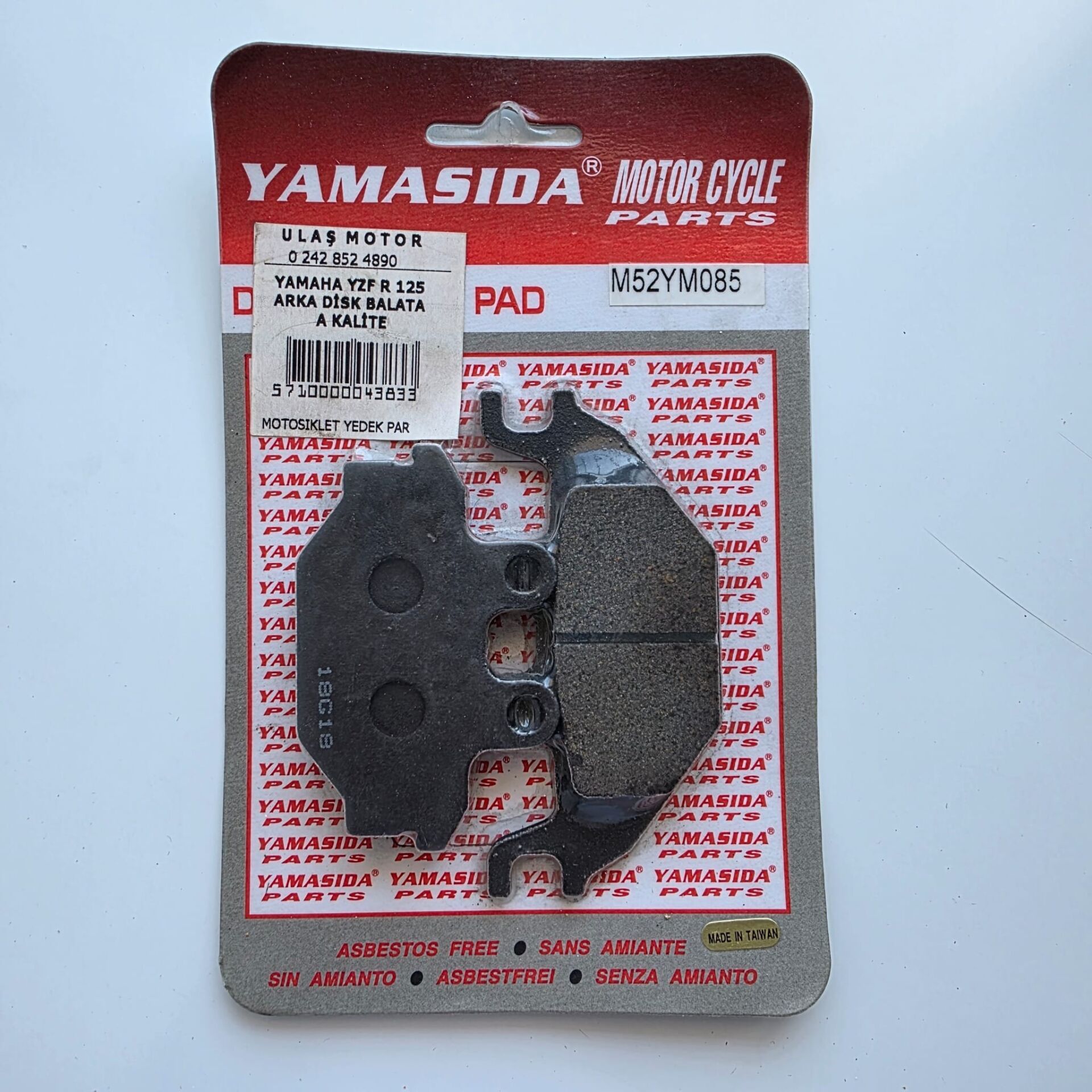 YAMAHA YZF R 125 ARKA FREN DİSK BALATA A KALİTE