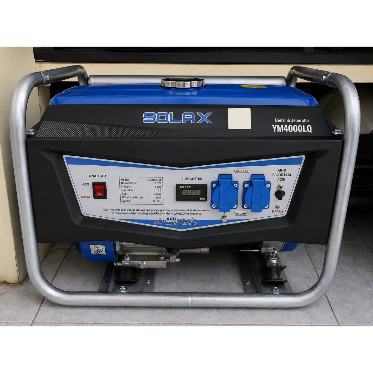 SOLAX YM4000LQ BENZİNLİ JENERATÖR MONOFAZE 3,2 KW