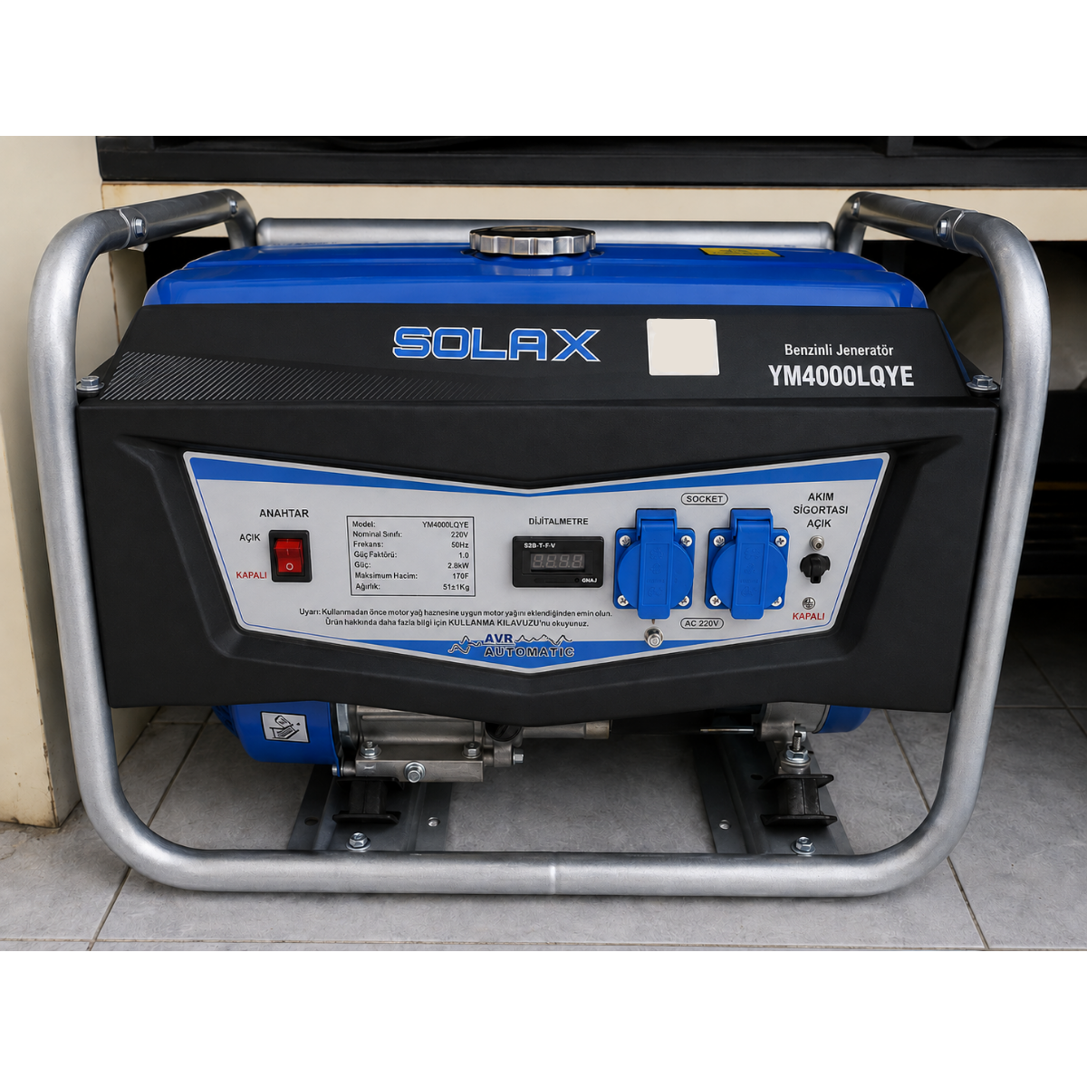 SOLAX YM4000LQE BENZİNLİ MARŞLI JENERATÖR