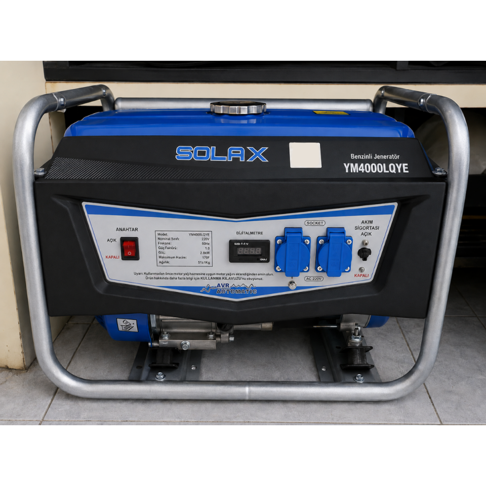 SOLAX YM4000LQE BENZİNLİ MARŞLI JENERATÖR