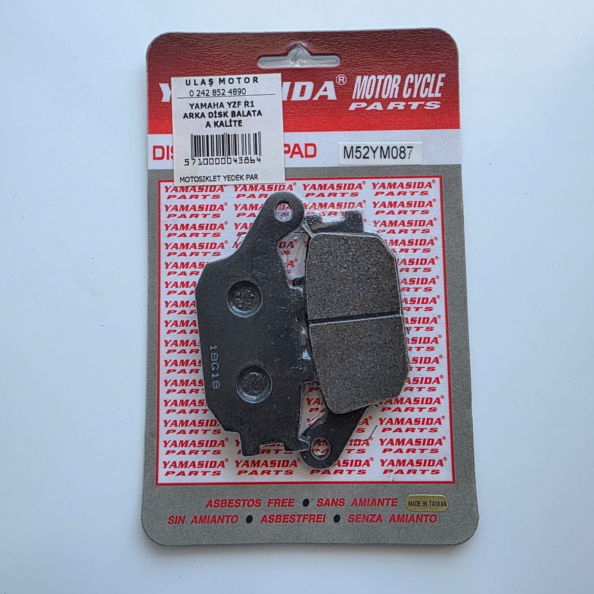 YAMAHA YZF R1 ARKA FREN DİSK BALATA A KALİTE