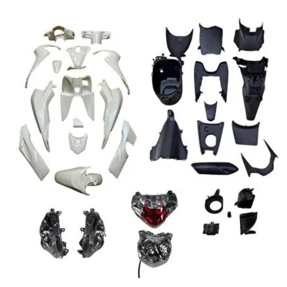 HONDA DİO 110 GRANAJ SETİ ARMALI BEYAZ 28 PARÇA ÖN FAR + ARKA STOP + SİNYAL DAHİL