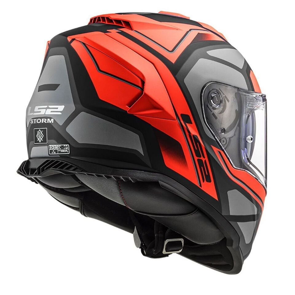 KAPALI KASK LS2 STORM 2 FASTER MAT KIRMIZI TITANYUM ORJİNAL VİZÖRLÜ L