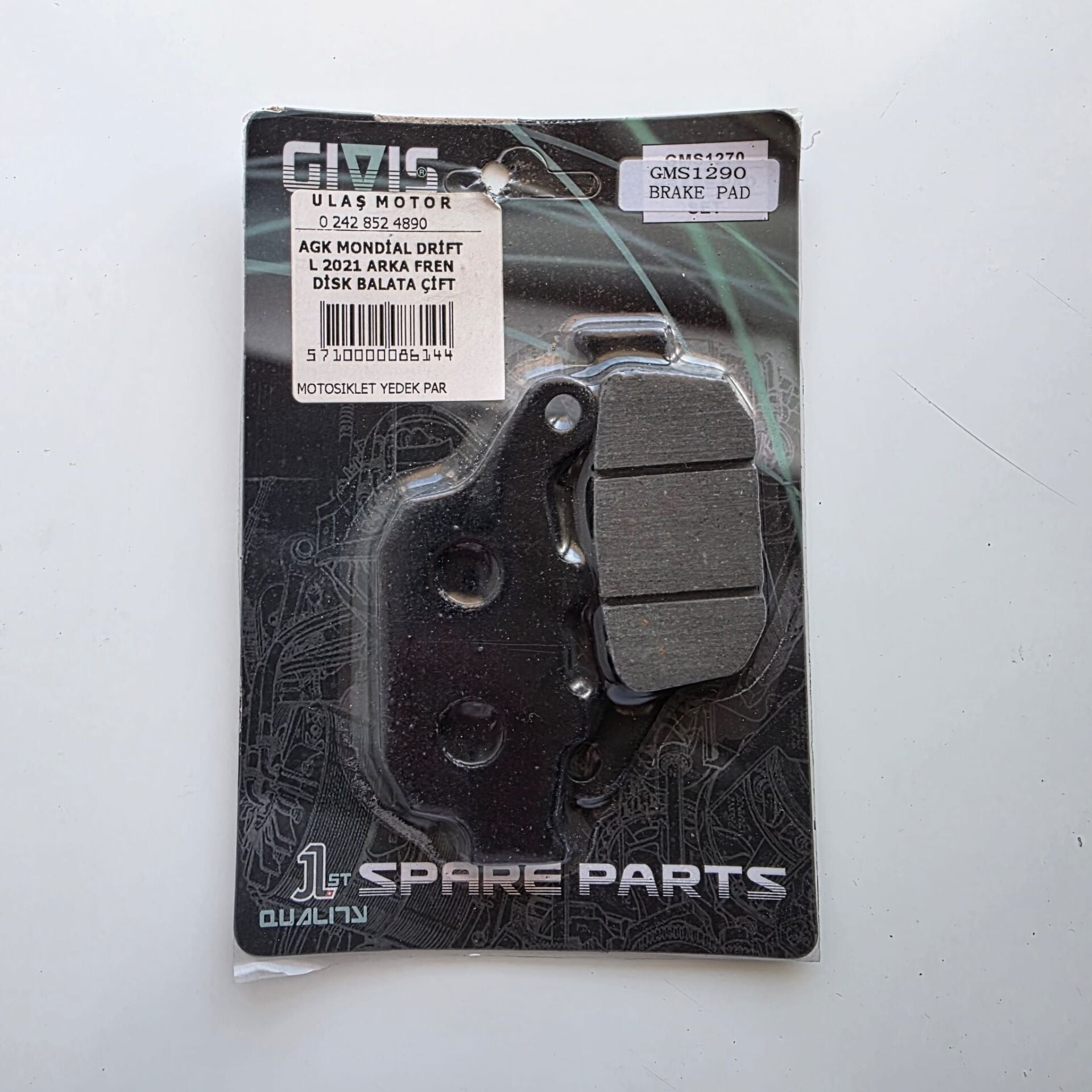 AGK MONDİAL DRİFT L 125 2021 ARKA FREN DİSK BALATA ÇİFT HONDA CBR 250 CF MOTO NK 150 UYUMLU