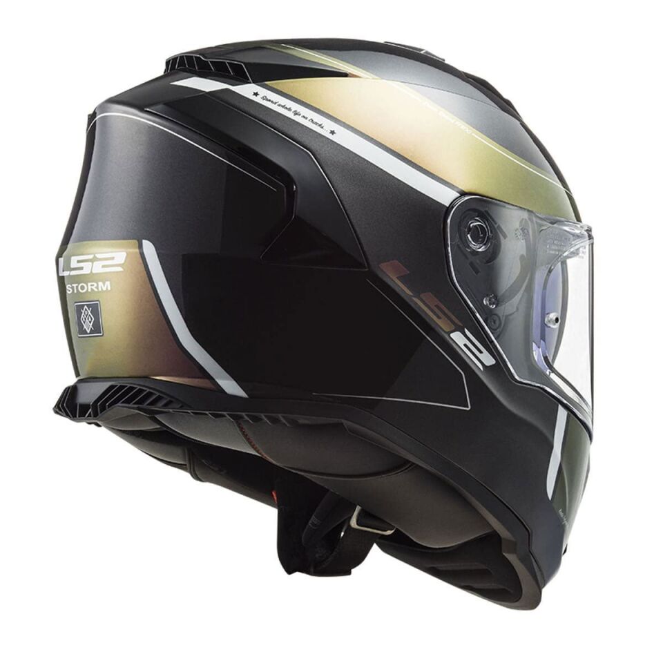 KAPALI KASK LS2 STORM 2 VELVET MAT SİYAH GÖKKUŞAĞI ORJİNAL VİZÖRLÜ XL