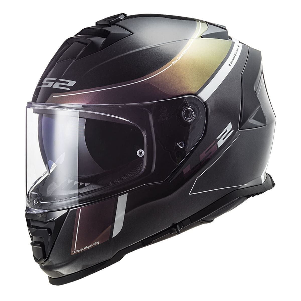 KAPALI KASK LS2 VELVET MAT SİYAH GÖKKUŞAĞI ORJİNAL XL VİZÖRLÜ