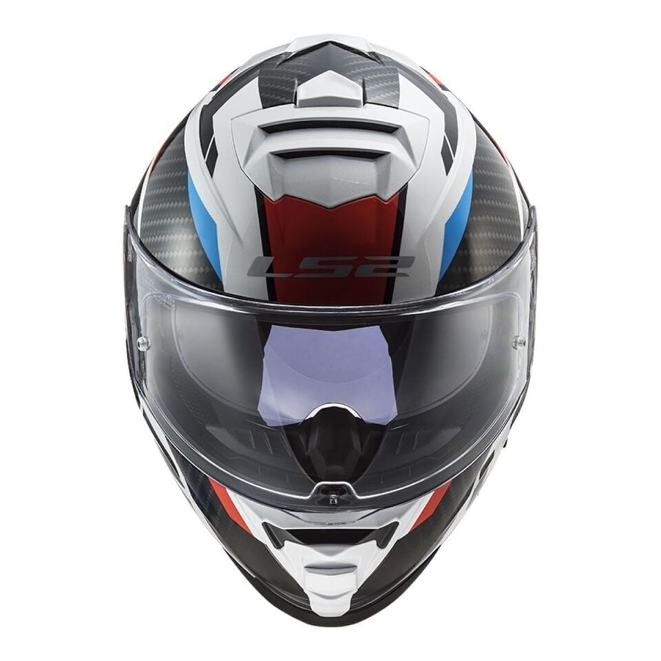 KAPALI KASK LS2 STORM 2 RACER MAVİ KIRMIZI ORJİNAL VİZÖRLÜ L