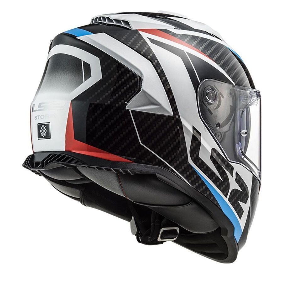 KAPALI KASK LS2 STORM 2 RACER MAVİ KIRMIZI ORJİNAL VİZÖRLÜ XL