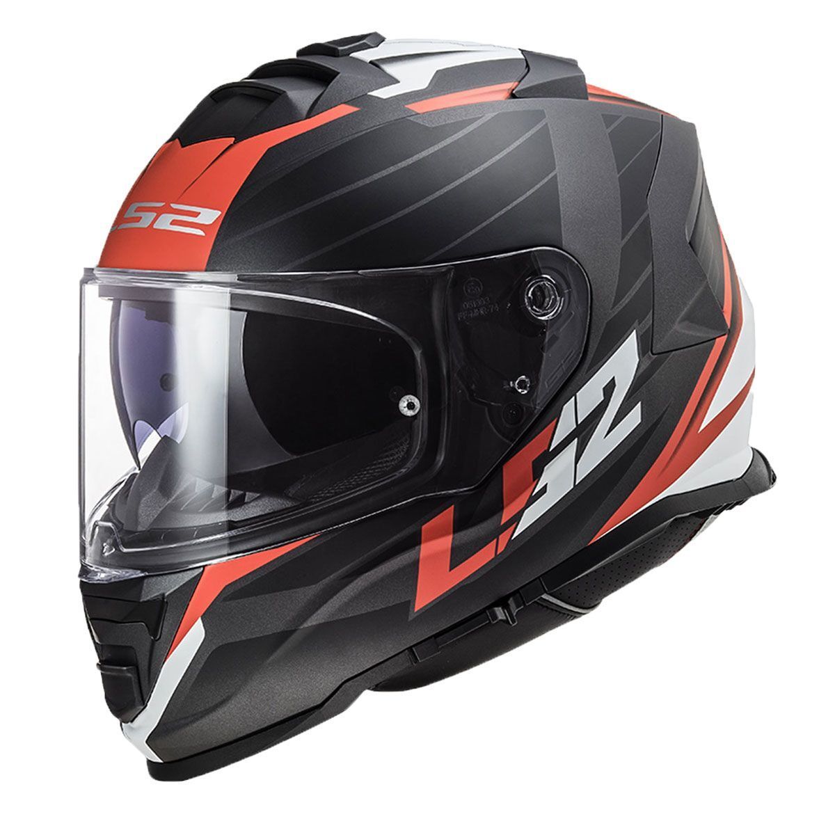 KAPALI KASK LS2 STORM 2 NERVE MAT SİYAH KIRMIZI ORJİNAL M VİZÖRLÜ