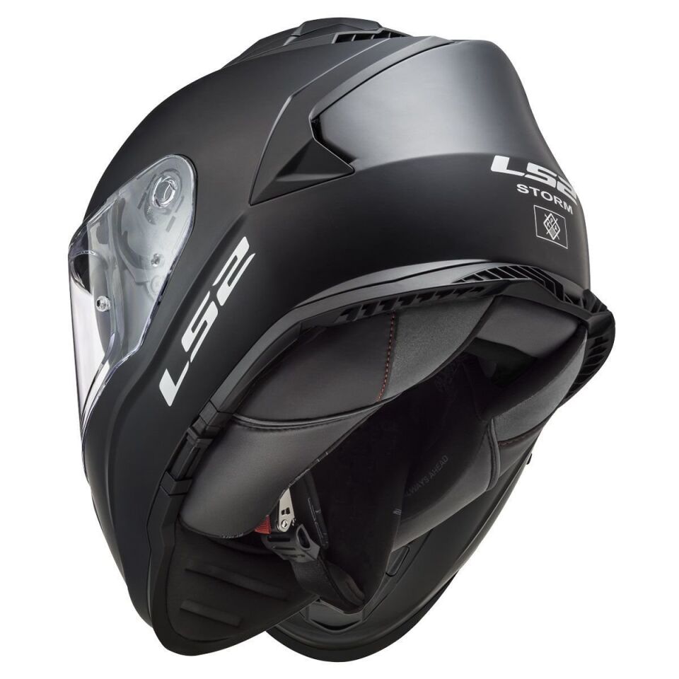 KAPALI KASK LS2 STORM 2 MAT SİYAH ORJİNAL VİZÖRLÜ M