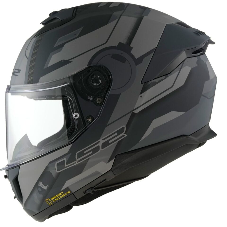 KAPALI KASK LS2 STREAM 2 SHADOW MAT TITANYUM ORJİNAL XL VİZÖRLÜ