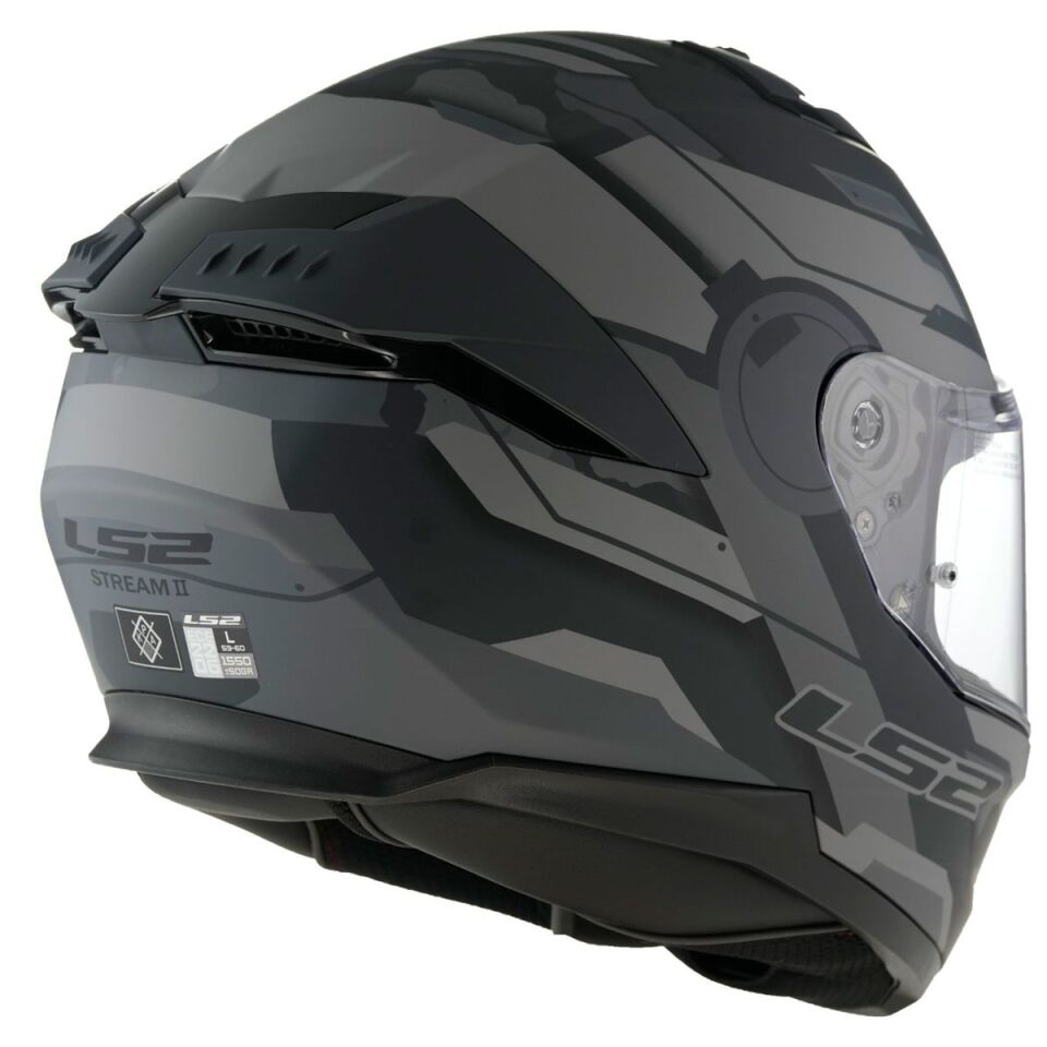 KAPALI KASK LS2 STREAM 2 SHADOW MAT TITANYUM ORJİNAL XL VİZÖRLÜ