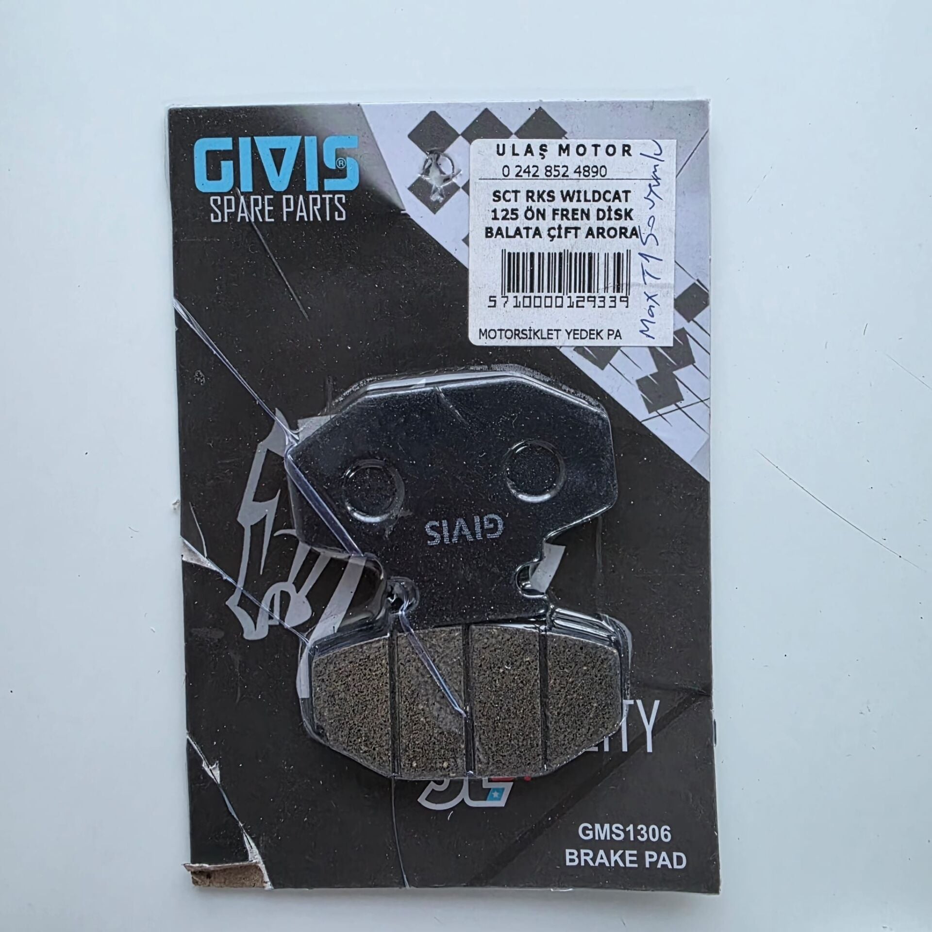 SCT RKS WILDCAT 125 ÖN FREN DİSK BALATA ÇİFT ARORA MAX T 150 UYUMLU