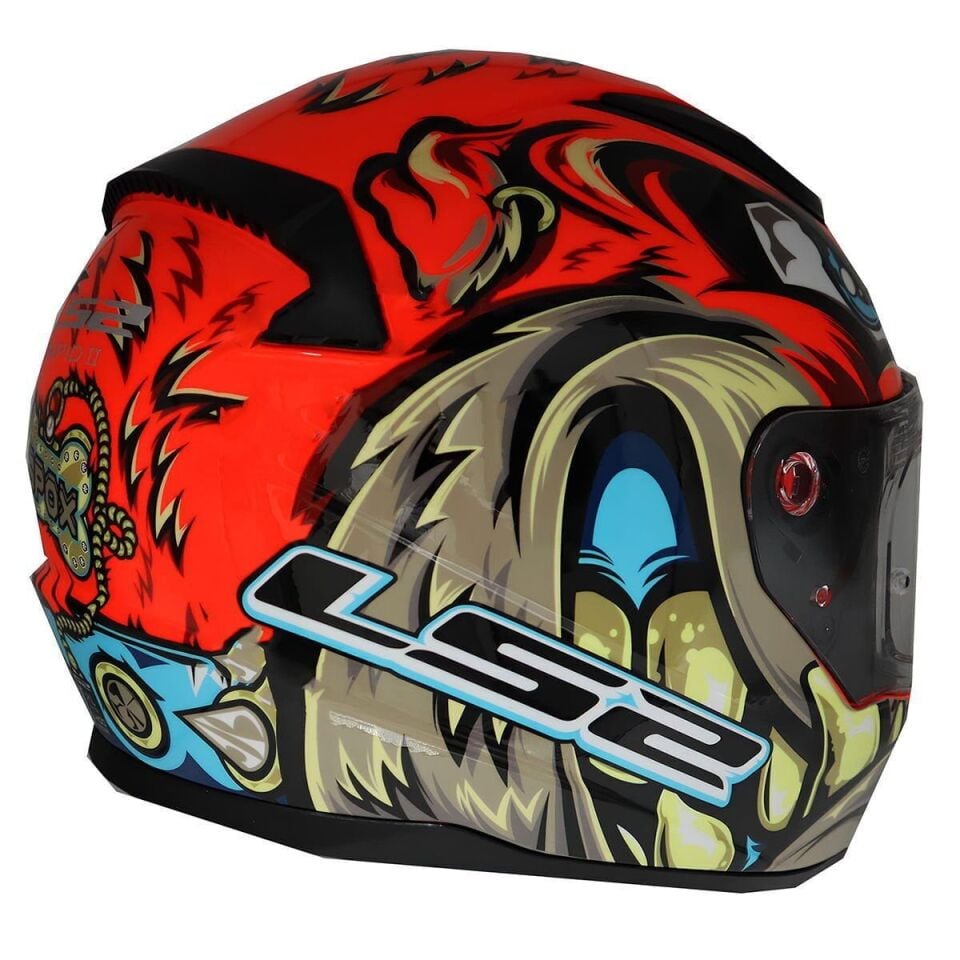 KAPALI KASK LS2 RAPID 2 SPOX KIRMIZI GRİ ORJİNAL XL