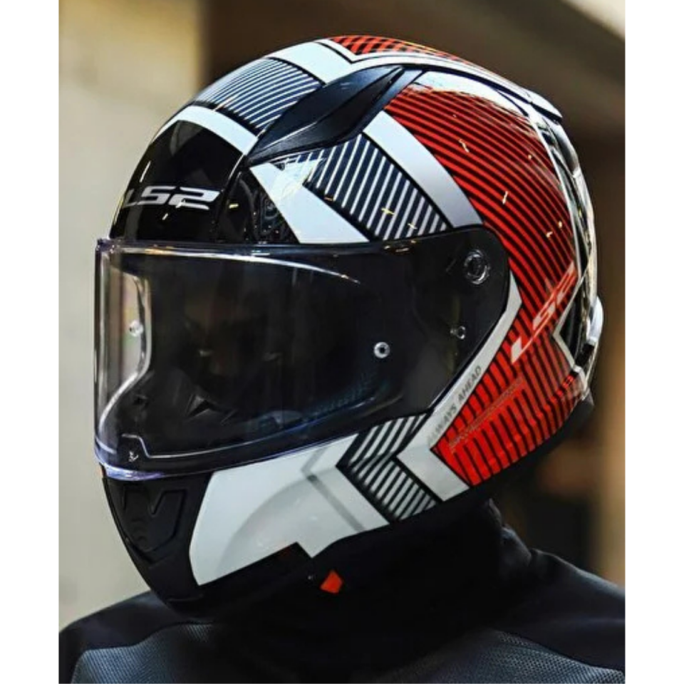 KAPALI KASK LS2 RAPID 2 EXTRA BEYAZ KIRMIZI ORJİNAL XL