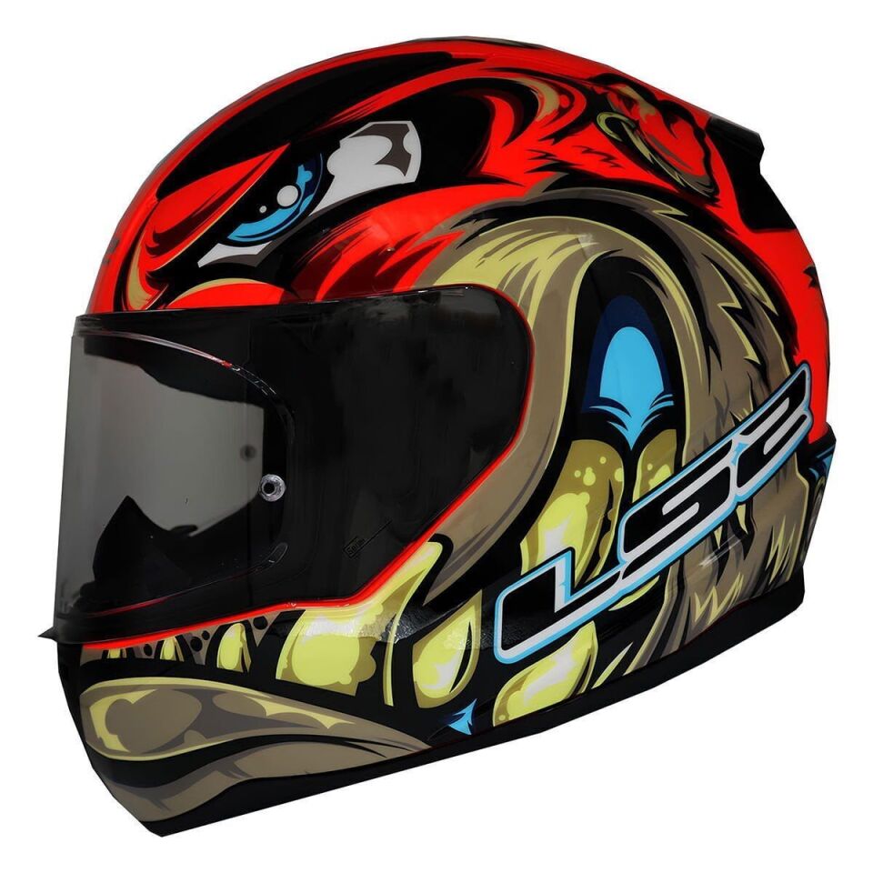 KAPALI KASK LS2 RAPID 2 SPOX KIRMIZI GRİ ORJİNAL L