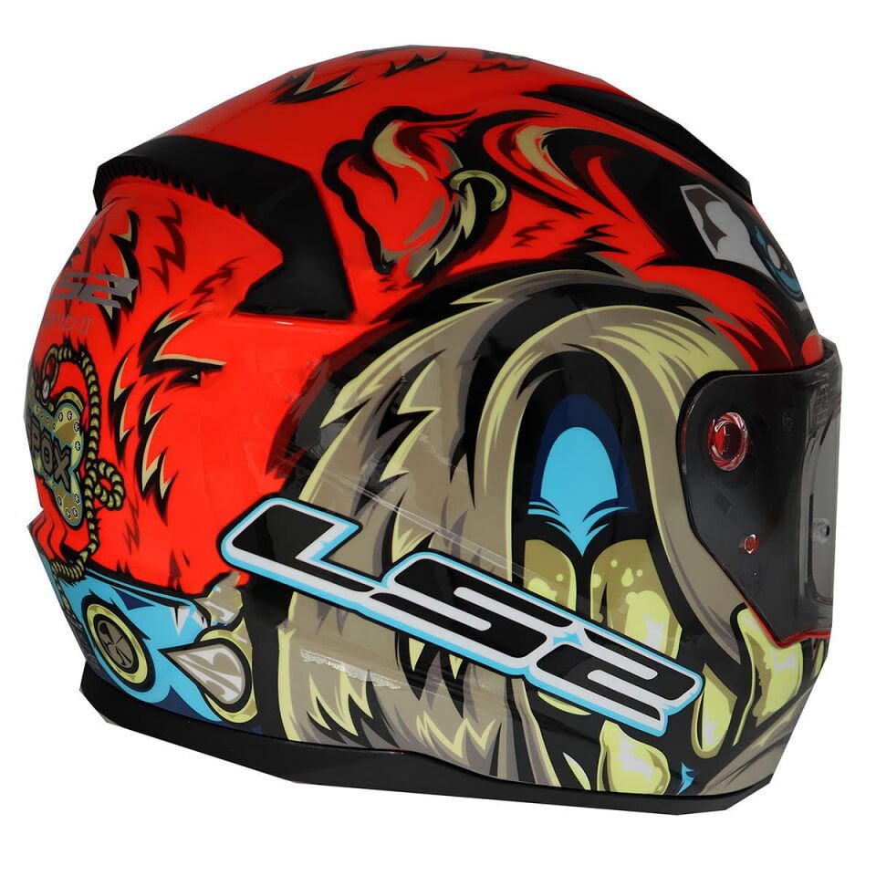KAPALI KASK LS2 RAPID 2 SPOX KIRMIZI GRİ ORJİNAL 3XL