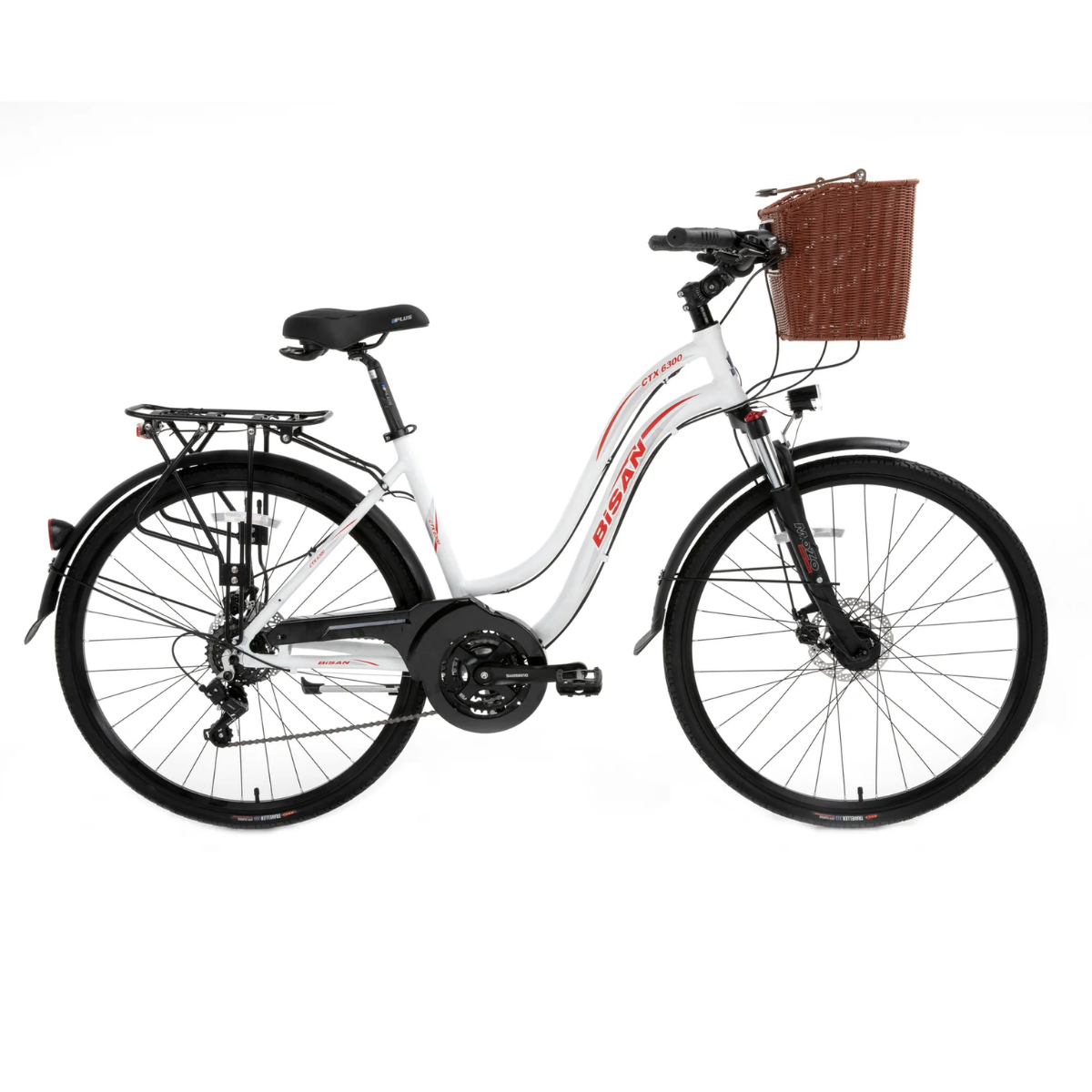 BİSAN 28'' CTX 6300 BİSİKLET 21V MD ÇAMURLUK + BAGAJLI + ÖN SEPETLİ