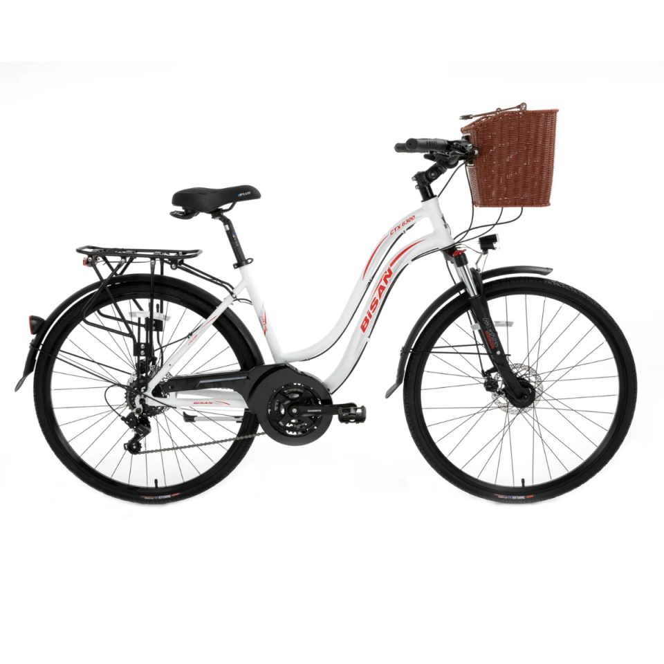 BİSAN 28'' CTX 6300 BİSİKLET 21V MD ÇAMURLUK + BAGAJLI + ÖN SEPETLİ