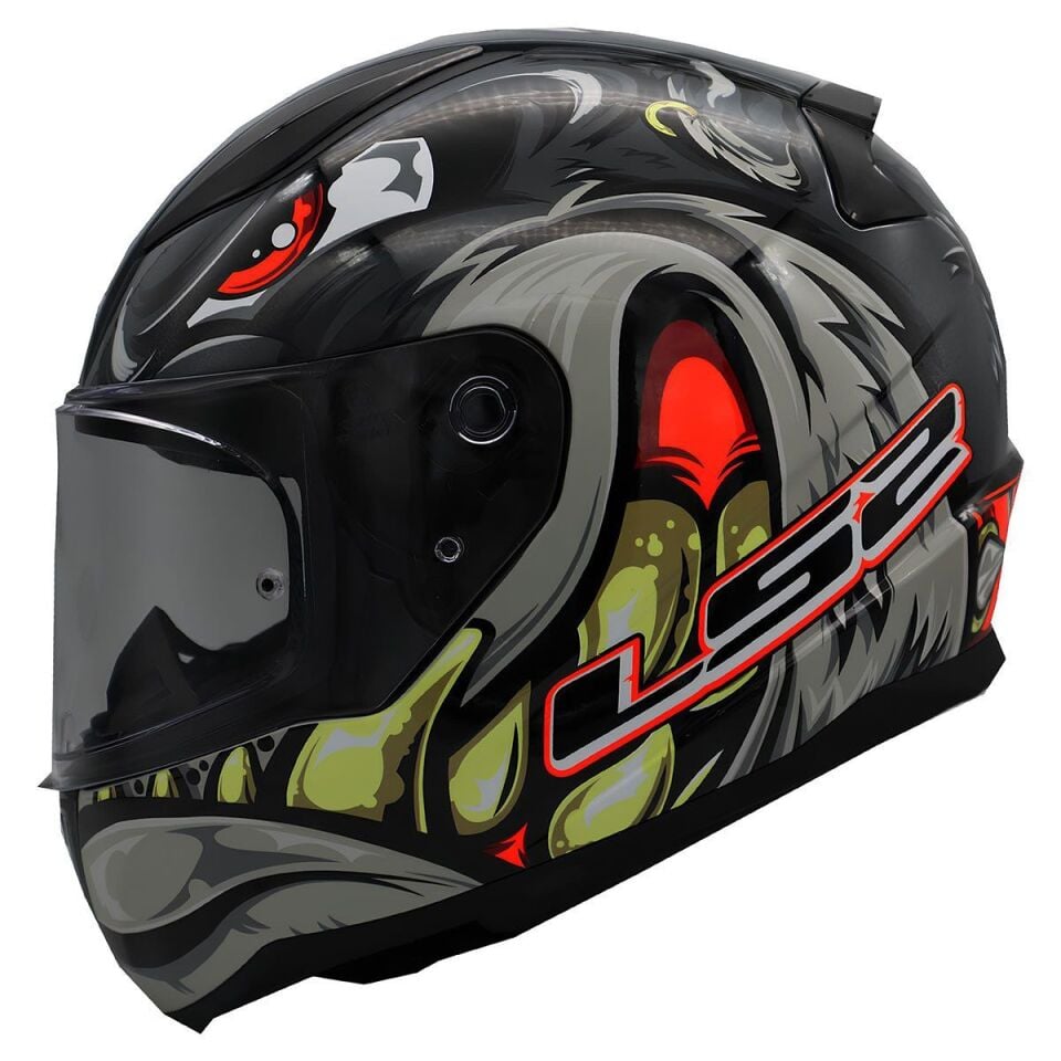KAPALI KASK LS2 RAPID 2 SPOX GRİ KIRMIZI ORJİNAL XL