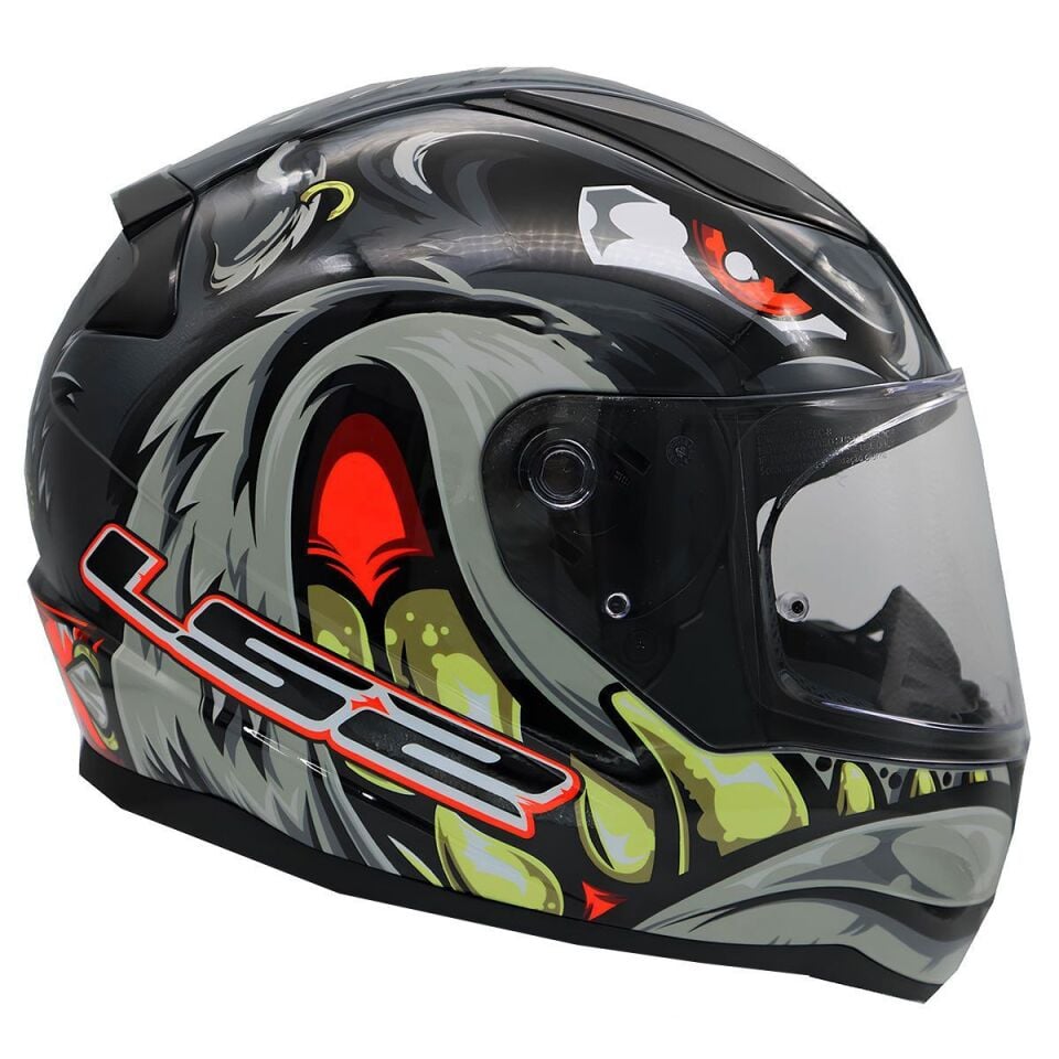 KAPALI KASK LS2 RAPID 2 SPOX GRİ KIRMIZI ORJİNAL 2XL