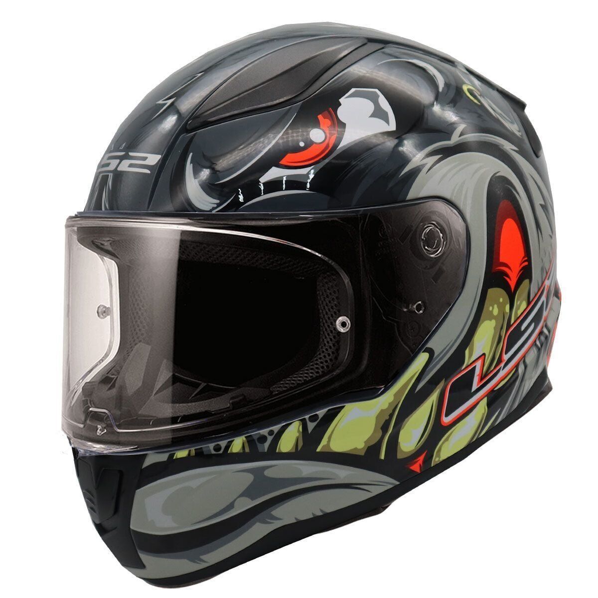 KAPALI KASK LS2 RAPID 2 SPOX GRİ KIRMIZI ORJİNAL 3XL