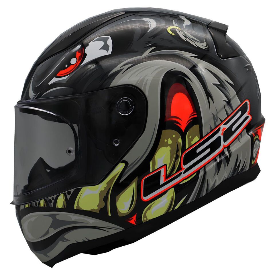 KAPALI KASK LS2 RAPID 2 SPOX GRİ KIRMIZI ORJİNAL 3XL