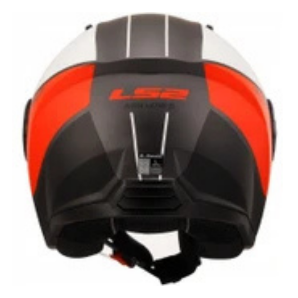 ÇENESİZ KASK LS2 AIRFLOW 2 COVER MAT SİYAH KIRMIZI BEYAZ ORJİNAL M