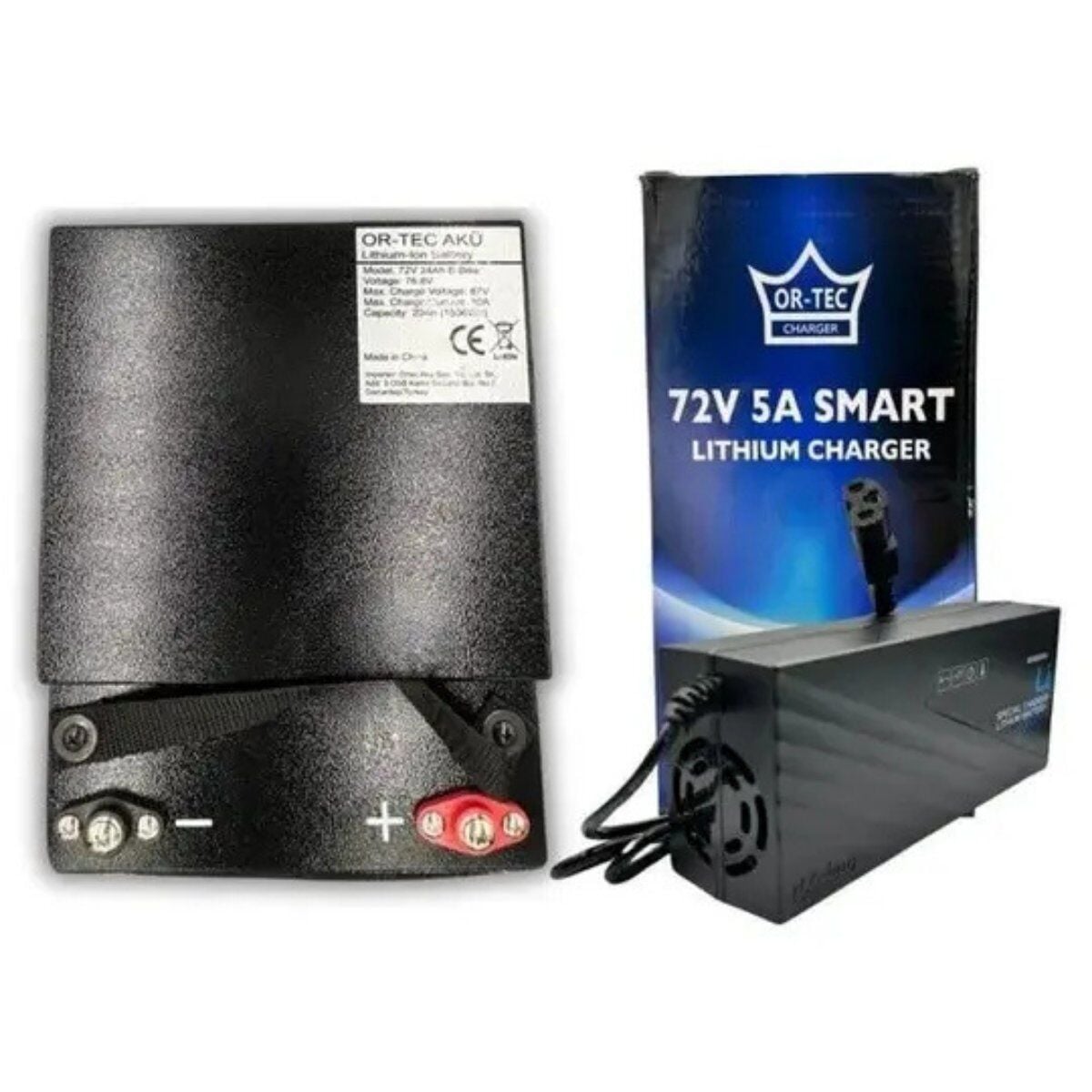 AKÜ 72V 20AH LİTYUM VE ŞARJ CİHAZI ELEKTRİKLİ BİSİKLET LİFEPO4