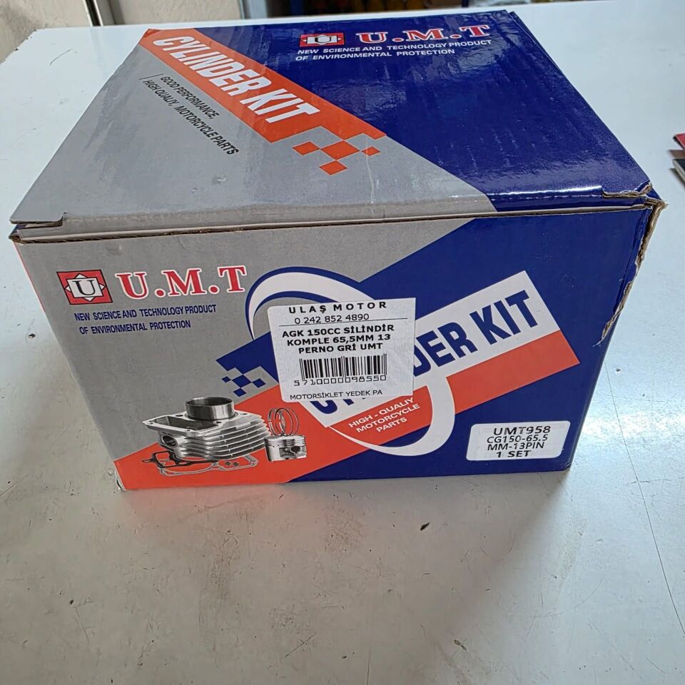 AGK 150CC SİLİNDİR KOMPLE 65,5MM 13 PERNO GRİ UMT